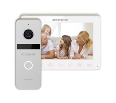 Домофон+вызывная панель AccordTec AT-home10 Комплект домофонии 10 WH-SL